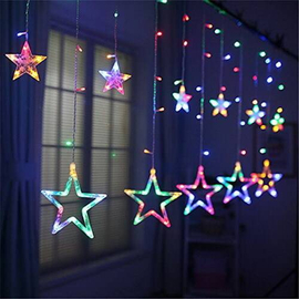 Star Curtain LED Light 12pcs Set Multi