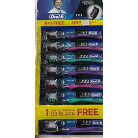 Oral-B All Rounder Black Soft 6+1