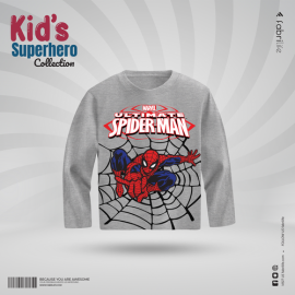 Fabrilife Kids Premium Full Sleeve | Spiderman
