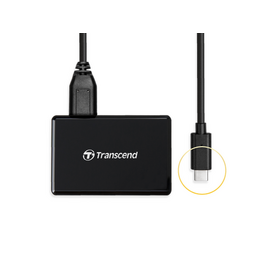 Transcend TS-RDC8K2 USB 3.1 Gen 1 Gen1 UHS-I &Type-C All-In-1 Multi Card Reader Black, 4 image