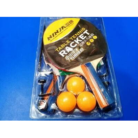 Ninja Table Tennis Racket Set with 3 Balls