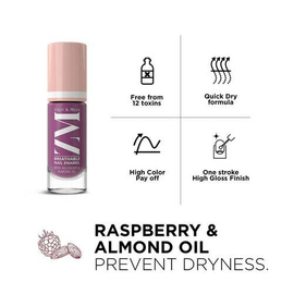 Zayn & Myza Breathable Nail Enamel- Berry Yogurt, 7 image