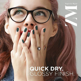 Zayn & Myza Breathable Nail Enamel- Charcoal, 3 image