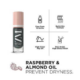 Zayn & Myza Breathable Nail Enamel- Charcoal, 6 image