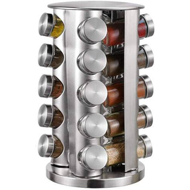 Stainless Steel Revolving Spice Spice Jar (20pcs. Jar Set)