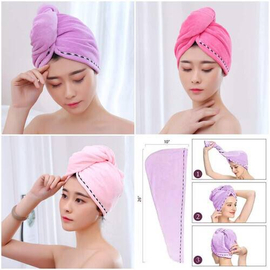 Hair Drying Towel Ultra Water Absorbent Twist Hair Turban Drying Cap Hair Wrap