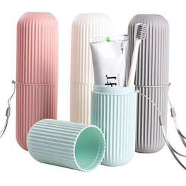 Capsule Shape Travel Toothbrush Toothpaste Case Holder