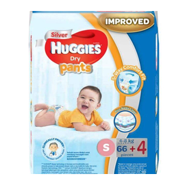 Huggies Dry Pant Diaper Small (S)-66 Pcs (4-8 Kg)