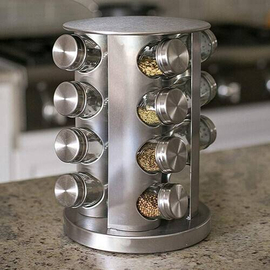 Stainless Steel Revolving Spice Spice Jar (16pcs. Jar Set)