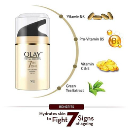 Olay Day Cream: Total Effects 7 in 1 Anti Ageing Moisturiser (SPF 15) 50g, 4 image