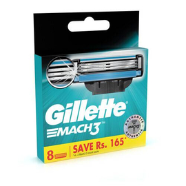 Gillette Mach3 Shaving 3-Bladed Cartridges Pack of 8, 9 image