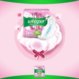 Whisper Ultra Softs Air Fresh Sanitary Pads for Women, XL 30 Napkins, 7 image