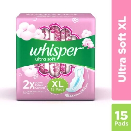 Whisper Ultra Softs Air Fresh Sanitary Pads for Women, XL 30 Napkins, 10 image