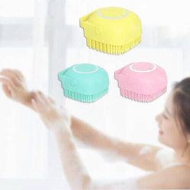 Silicone Massage Bath Brush- Multicolour- 1pcs