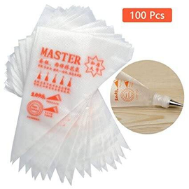 100 Piece Plastic Disposable Piping Bags Cake Cream Decorating, 2 image