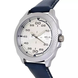 Helix Blue Leather Analog Watch for Men - TW034HG00, 2 image