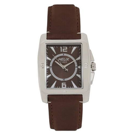 Helix Analog Leather Brown Men's Watch-TW030HG01