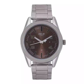 Helix Silver Stainless Steel Analog Watch for Men - TW031HG03