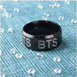 Black Stainless Steel BTS Ring Brand New