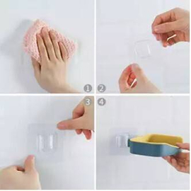 Plastic Self Adhesive with Stickers Soap Box Holder-Multicolor, 7 image