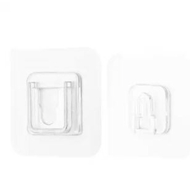 Plastic Wall Hooks Self-Adhesive Double Side Strong Hanger Hook - 10 Pcs, 3 image