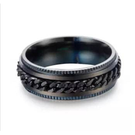 Chimes Tough Dude Black Chain Stainless Steel Ring for Men and Boys, 5 image