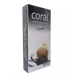 Lubricated Silicone Smooth Coral Chocolate Condom -10 Pcs