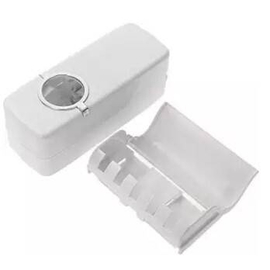 Automatic Toothpaste Dispenser With Brush Holder - White, 2 image