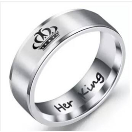 Silver Stainless Steel King Ring