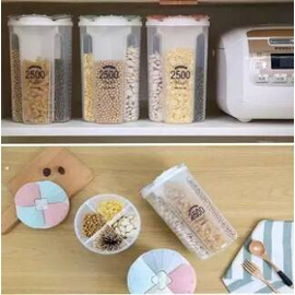 Cereal & Dry Food Storage Containers - 4 Grid, 6 image