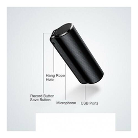 Q70 Mini Voice Recorder 8GB USB Waterproof 20 days continuous Recording-Black, 2 image