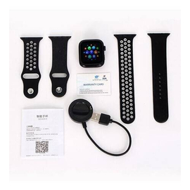 T55 Smartwatch Dual Belt Full Touch looks Apple Watch Water Reset Calling Option-Black,Gold,Red,Green,White