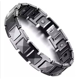 Luxury Black Ceramic Magnetic Therapy Germanium Health Link Bracelet, 2 image