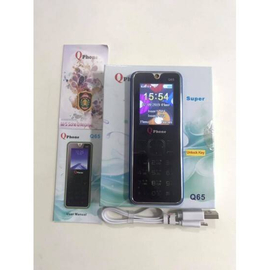 Qphone Q65 Super Card Phone Dual Sim With Warranty-Black