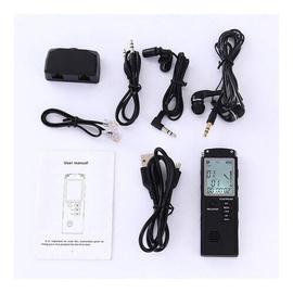 Voice Recorder USB Professional Mini Dictaphone MP3 Player 8GB Digital Sound Voice Activated Audio Recorder-Black, 3 image
