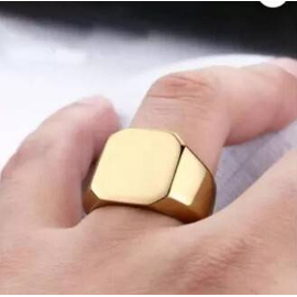 Yellow Gold Plated Ring Best Titanium Steel Ring Gold Alloy, 4 image