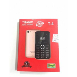 Titanic T4 Card Phone Dual Sim With Warranty-Gold,Red