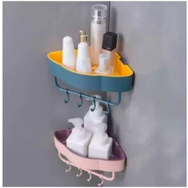 Bathroom Shelf Corner With Hanger - Multicolor, 3 image