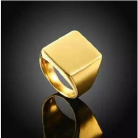 Yellow Gold Plated Ring Best Titanium Steel Ring Gold Alloy, 2 image