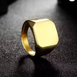 Yellow Gold Plated Ring Best Titanium Steel Ring Gold Alloy