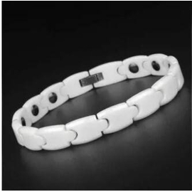 Trusty Lan Health Magnet Bracelet Men Jewelry White Ceramic Adjustable Bracelets
