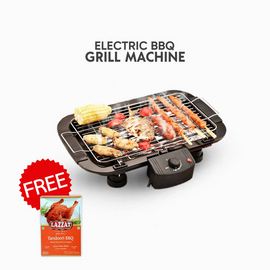 FREE BBQ MASALA WITH ELECTRIC BBQ GRILL MACHINE - BLACK