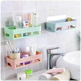 1Pc Multipurpose Kitchen Bathroom Shelf Wall Holder Storage Rack, 3 image