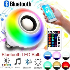 Smart (Pass System) Led Remote Control Bluetooth Speaker Music Bulb - AC, RGB remote control Bluetooth music bulb lamp, Led Music BulbWith Bluetooth Speaker - Pass System