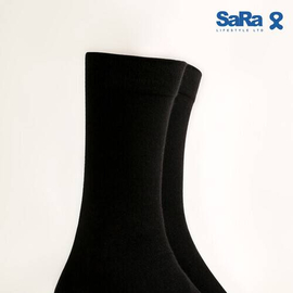 SaRa SARA LONG SOCKS (21LS1-STRIPE/CHECK/Black), 2 image