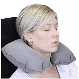 Portable Travel Air Pillow - Gray.