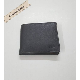 Genuine Leather Men's Wallet - MW1, Color: Black