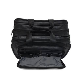 Alcapone Briefcase Bag, Color: Black, 2 image