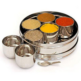 Stainless Steel Spice/Masala Box (7 Pieces Container)