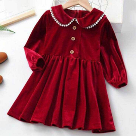 Baby Beautiful Stylish Frock Red, Size: 0-3y